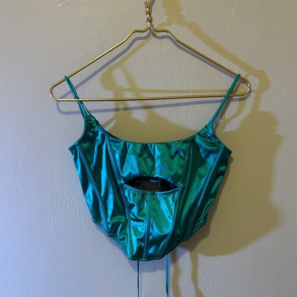 Urban Outfitters Glossy Blue Camisole